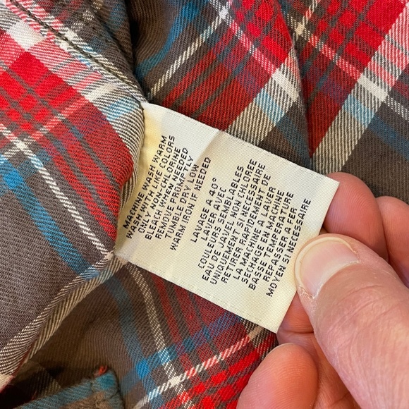 Denim and Supply Ralph Lauren - red/grey/blue button down flannel shirt, size M - Picture 12 of 13